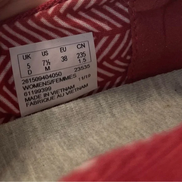 Clarks Collection Cloud Steppers Slip On Step Glow Jade Red Shoes 7.5 M - Picture 8 of 8